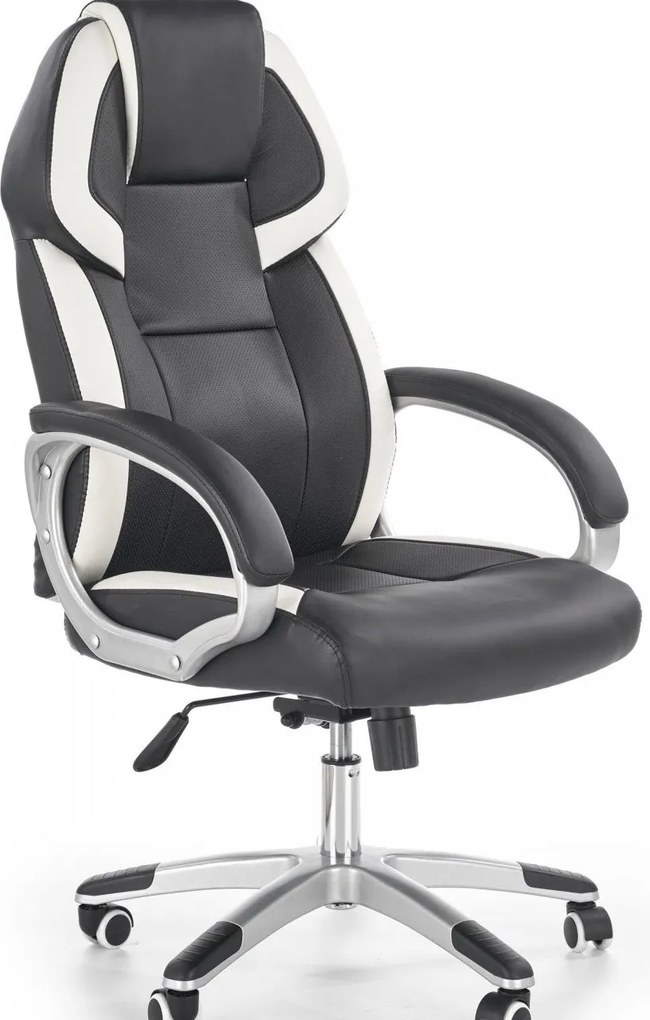Sedia da ufficio Barton in bianco nero