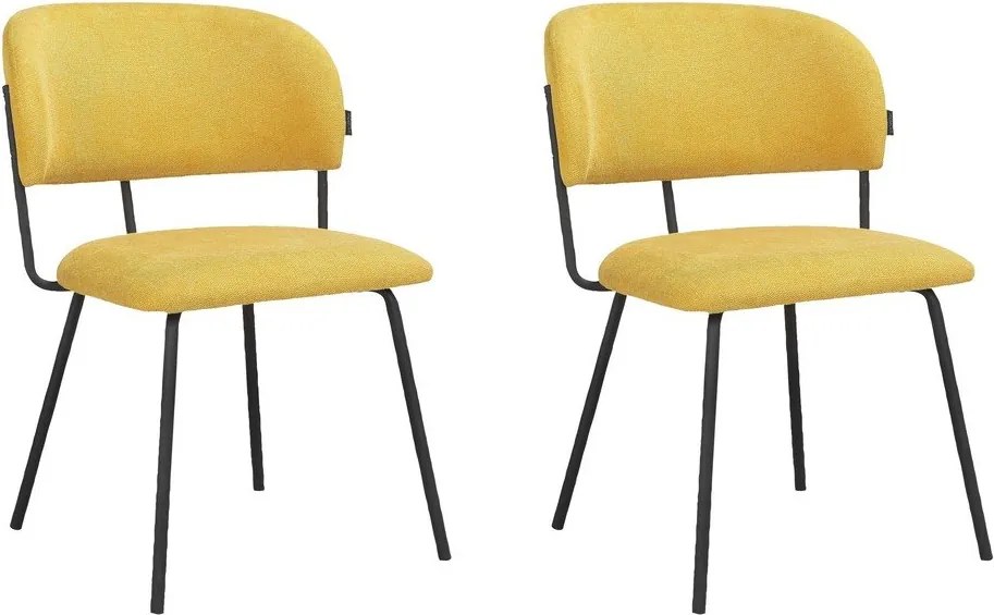 Set di sedie da pranzo gialle 2 pz Claudia - Støraa