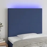 Testiera a LED Blu 100x5x118/128 cm in Tessuto 3122140