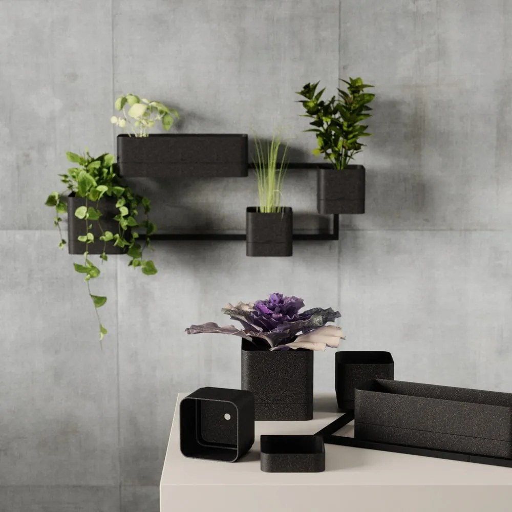Vasi di plastica sospesi per erbe aromatiche in set di 4 pezzi Cubiko - Umbra