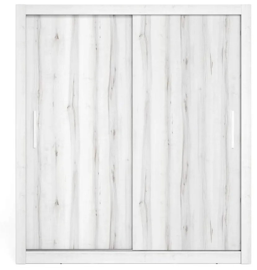 ARMADIO 2 ANTE SCORREVOLI ARLÉS 182X201 CM BIANCO NORDICO