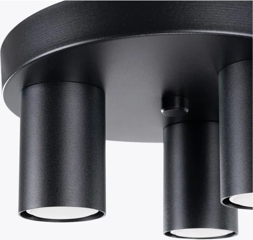 Plafoniera nera Castro – Sollux