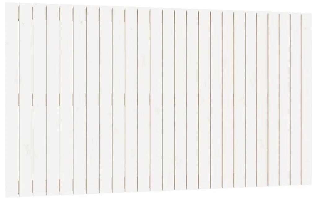 Testiera da parete bianca 159,5x3x90 cm legno massello di pino