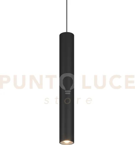 1203 sospensione tonda 1 luce attacco gu10 colore nero con cavo cm ...