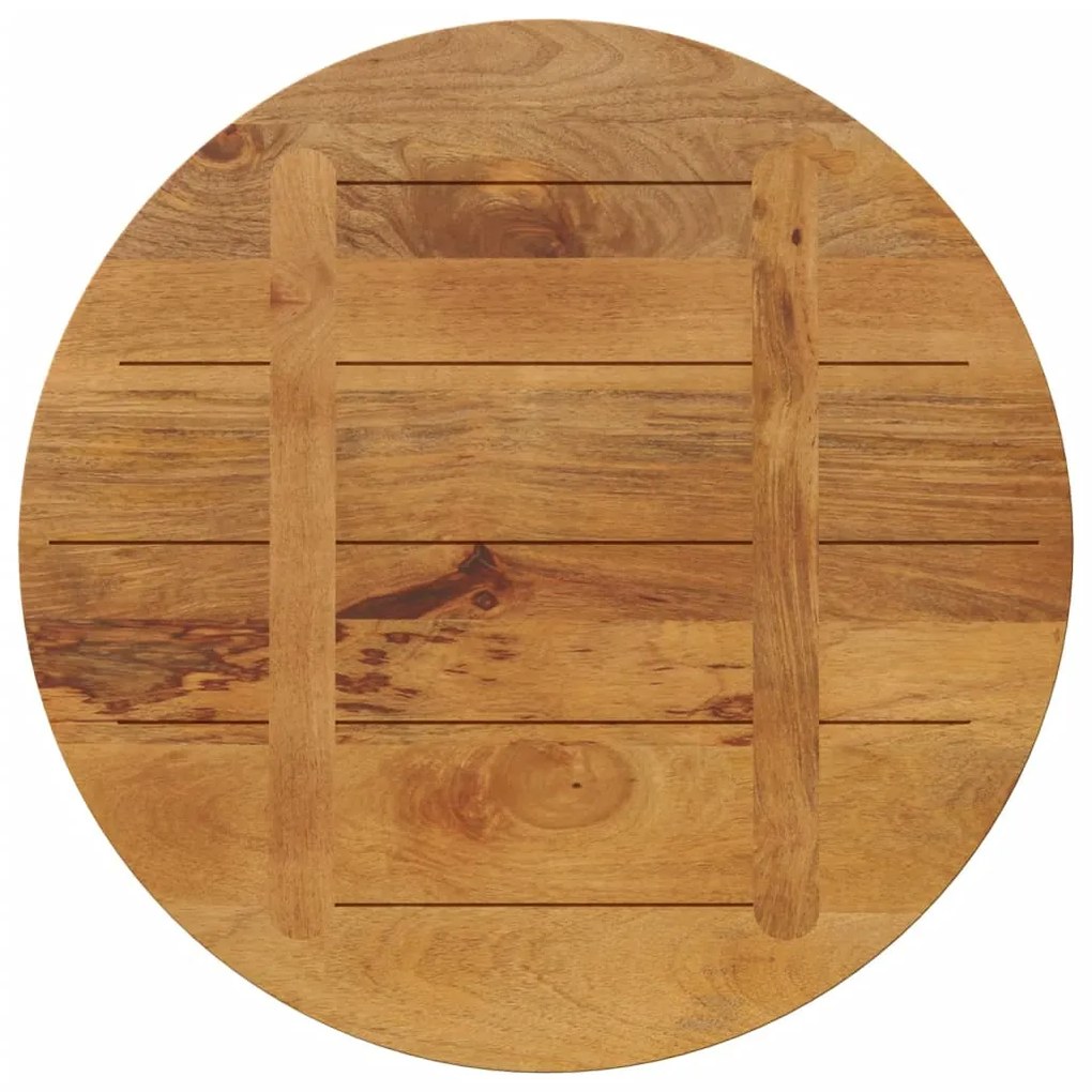 Piano per tavolo Ø 80x3,8 cm rotondo in legno massello di mango