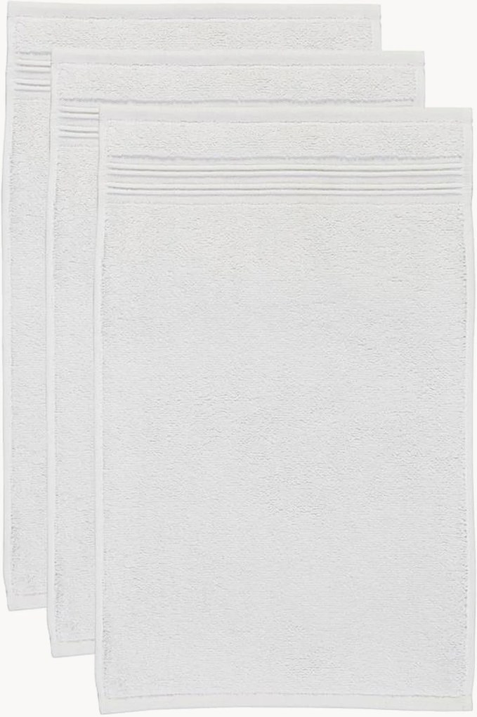 Set di 3 asciugamani ospite in cotone Sheer