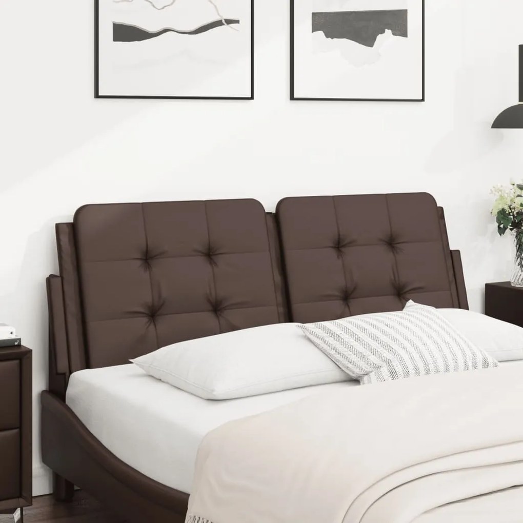Cuscino Testiera Marrone 140 Cm İn Similpelle /