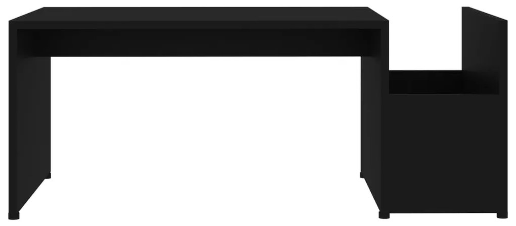 Tavolino da salotto nero 90x45x35 cm in legno multistrato