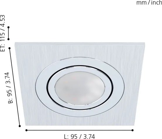 Eglo 98636 - Lampada LED da incasso AREITIO 1xGU10/5W/230V