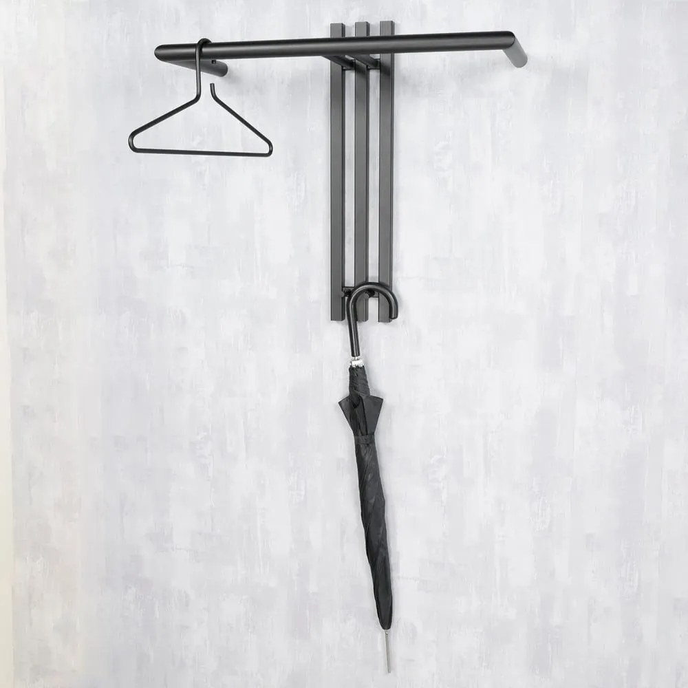 Attaccapanni da parete nero in metallo 65 cm Senza – Spinder Design