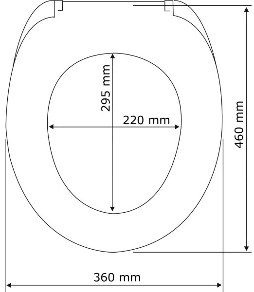 WENKO 22415100-Sedile WC HABOS 46x36 cm bianco/argento