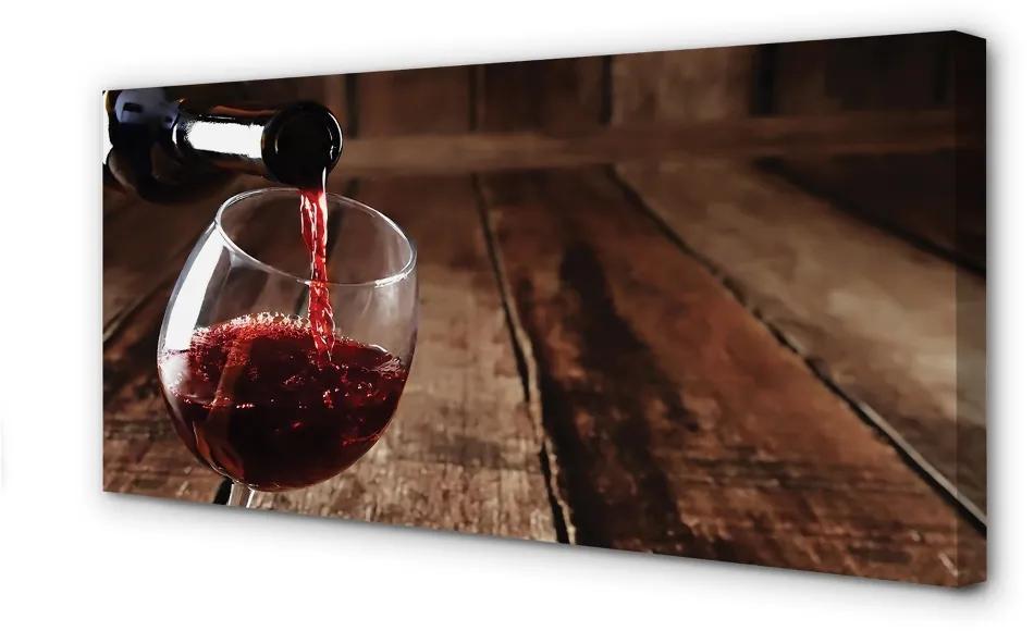 Quadro su tela Wine Boards Glass 100x50 cm