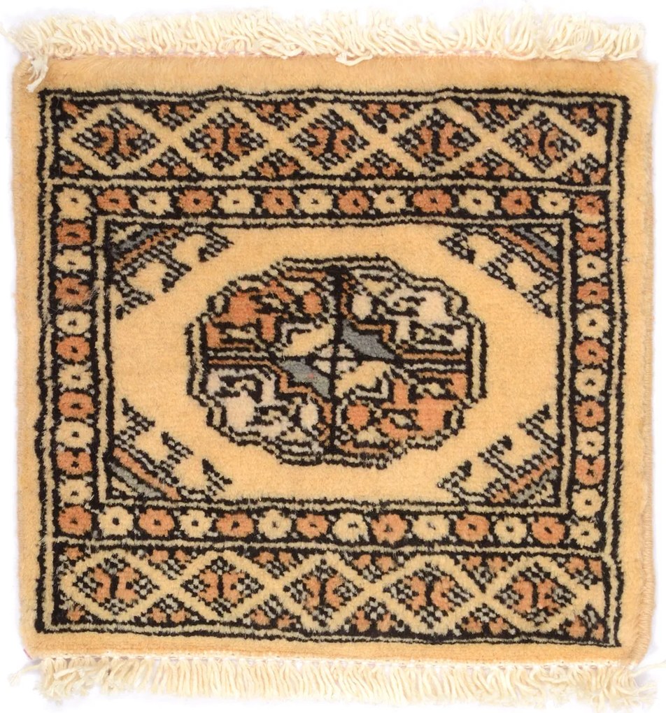 Bokhara Tappeto orientale 30x30 Beige (Pakistan) Annodato A Mano