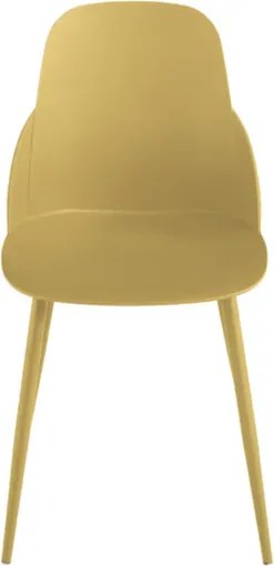 Sedia in polipropilene Giallo con gambe in metallo - MILA 2 sedie