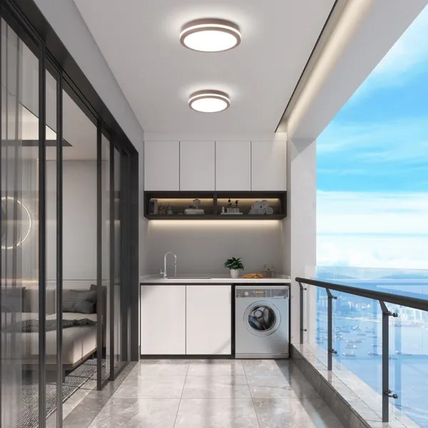 Brilagi - Lampada LED da esterno con sensore BENE LED/24W/230V Ø 26 cm marrone IP54