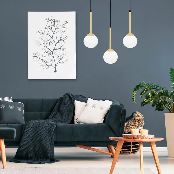 Lampadario a sospensione con filo PARMA 3xE14/40W/230V nero