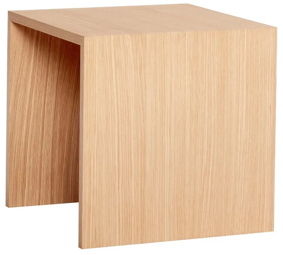 Tavolo pieghevole in legno di quercia Less, 40 x 40 cm - Hübsch