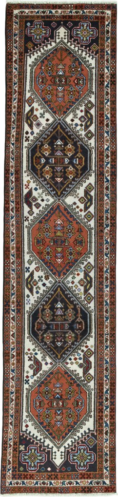 Ardebil Tappeto 300x70 Beige (Iran) Annodato A Mano