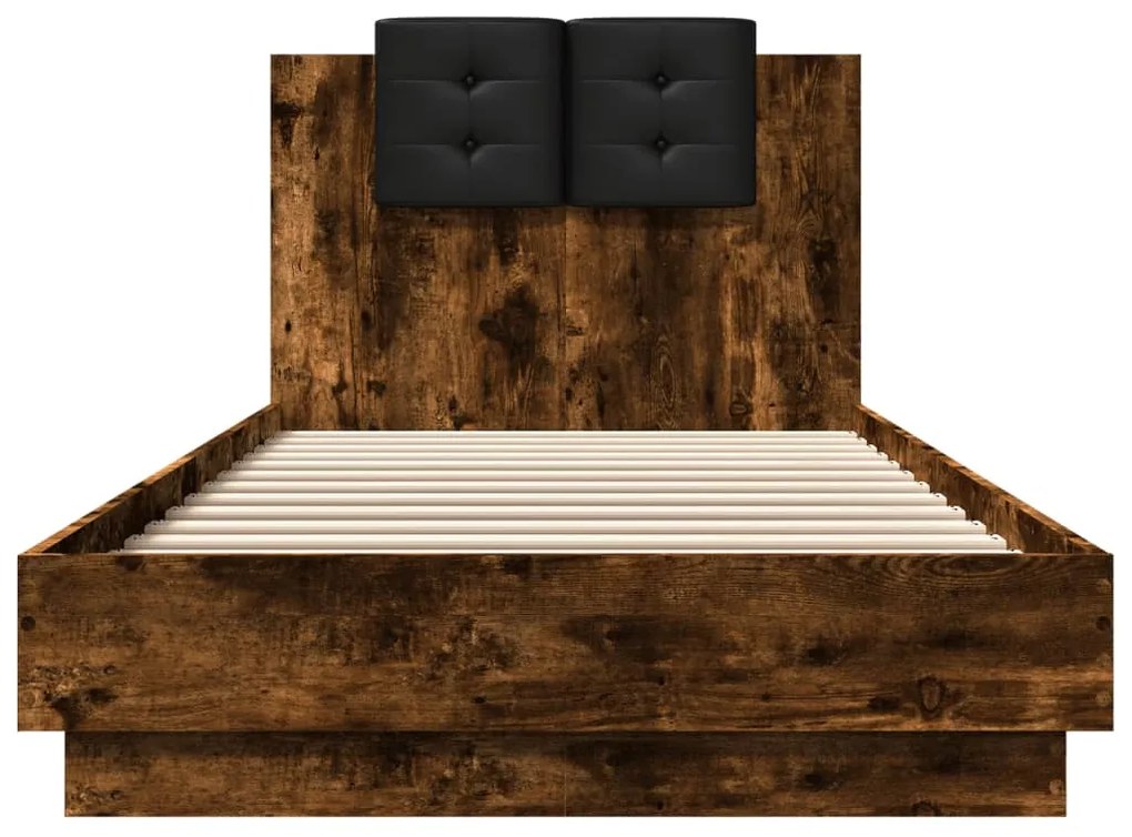 Giroletto con testiera rovere fumo 90x200 cm legno multistrato
