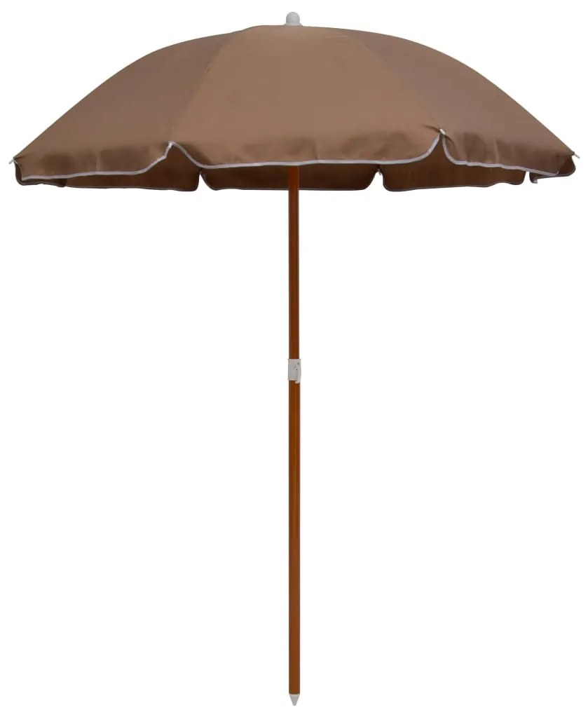 Ombrellone Da Giardino Con Palo İn Acciaio 180 Cm Tortora /