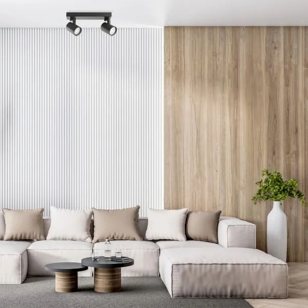 Faretto LYNX 2xGU10/10W/230V nero