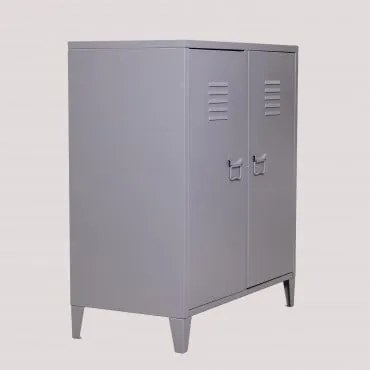 Cassettiera in metallo a 2 ante Pohpli Grigio - Sklum