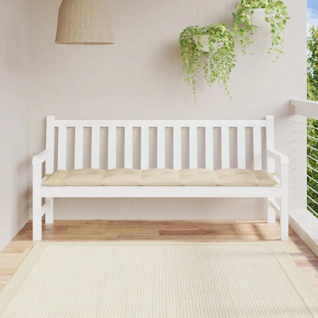 Cuscino Per Panca Beige 180x50x7 Cm İn Tessuto Oxford /