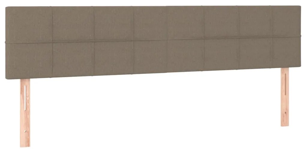 Testiera a led tortora 160x5x78/88 cm in tessuto