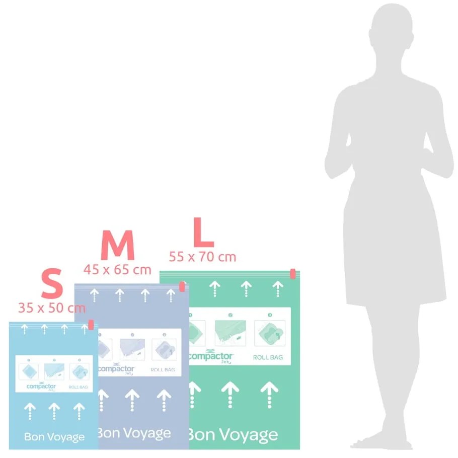 Sacchetti per il vuoto in set da 6 pezzi Roll Up S/M/L - Compactor