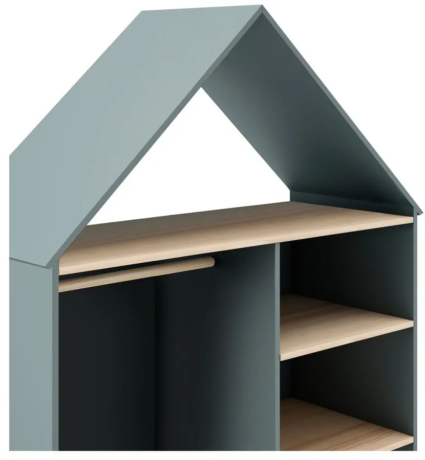 Armadio per bambini verde polveroso a giorno 110x180x45 cm Estefania – Marckeric
