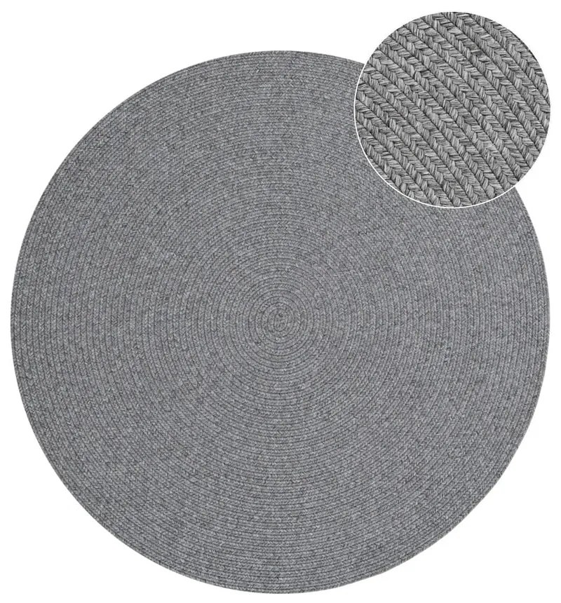 Tappeto grigio rotondo per esterni ø 200 cm - NORTHRUGS