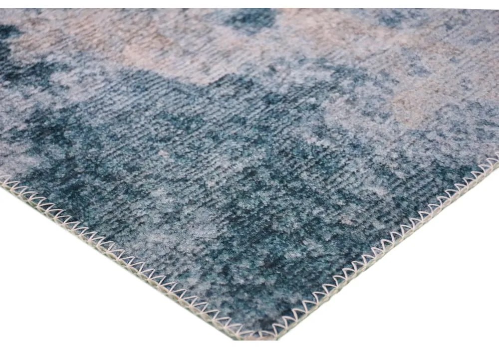Tappeto lavabile blu e crema 200x80 cm - Vitaus