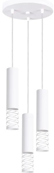 Sollux SL.1689 - Lampadario a sospensione con filo LAMI 3xGU10/10W/230V bianco