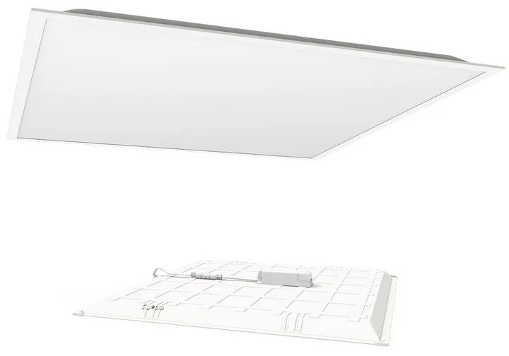 Plafoniera LED garage industriale da esterno Backlit Kit 4 pezzi UGR19 60x60 cm, 3200 lumen BOTLIGHTING IP54