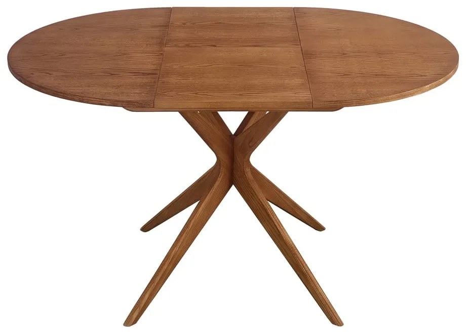 Tavolo da pranzo rotondo con effetto rovere allungabile con estensione ø 90 cm Jubi – Ragaba