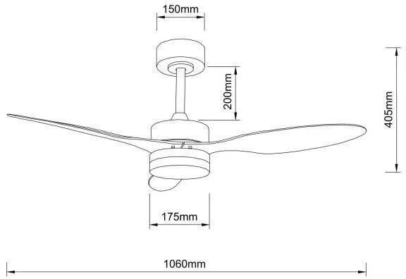 Globo 03608 - Ventilatore da soffitto dimmerabile a LED BLACKWELL LED/20W/230V + +TC