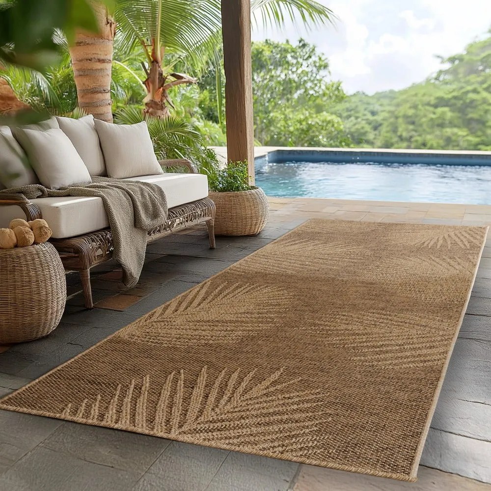 Passatoia da interno ed esterno marrone 80x250 cm Timber 1403 – Ayyildiz Carpets