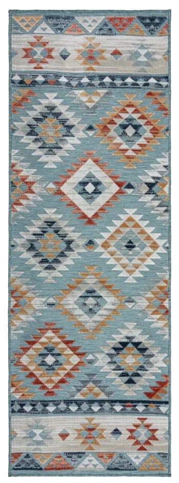 Passatoia blu per esterni 80x230 cm Avery Blue - Flair Rugs
