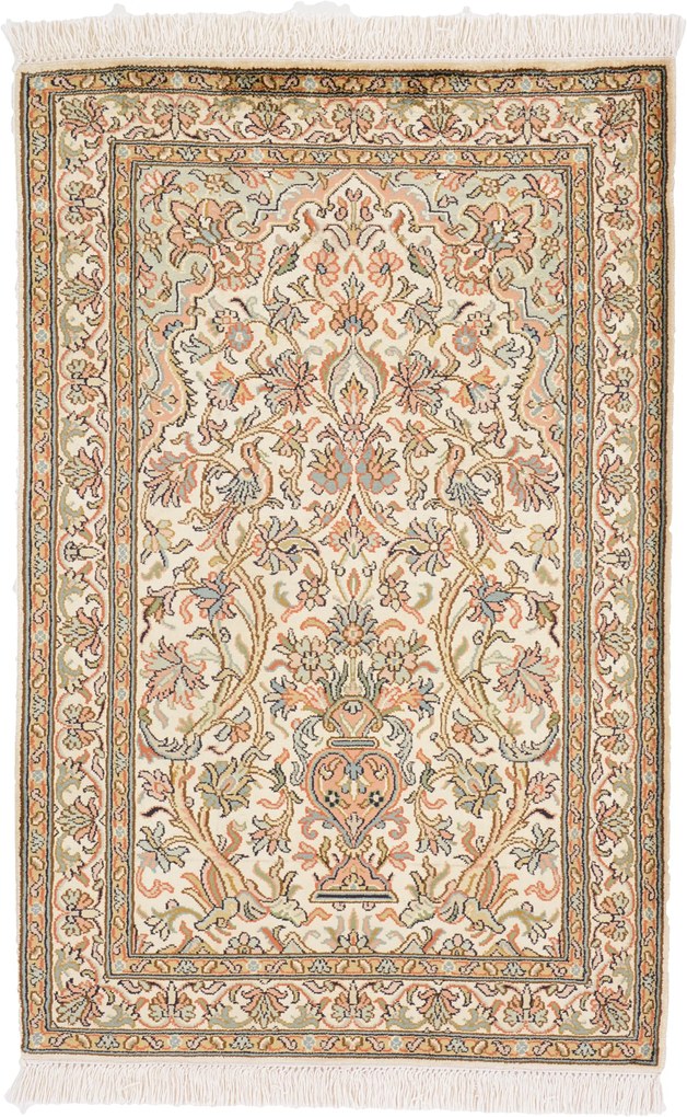 Cashmere Silk Tappeto 60 x 100 (Indian) Annodato A Mano