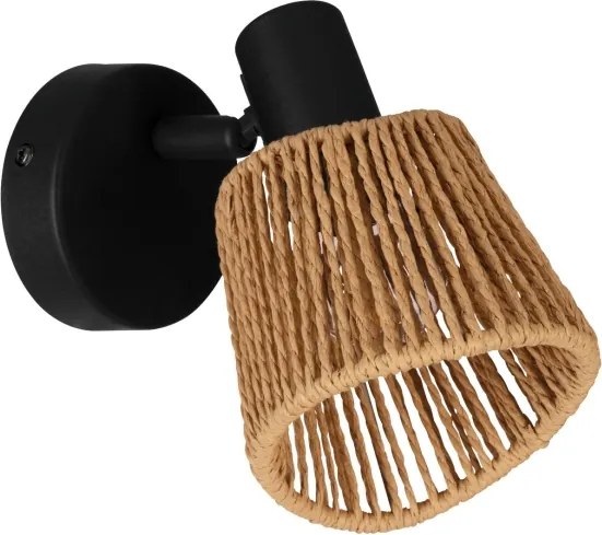 Eglo 44128 - Faretto da parete KEELBY 1xE14/10W/230V nero/beige