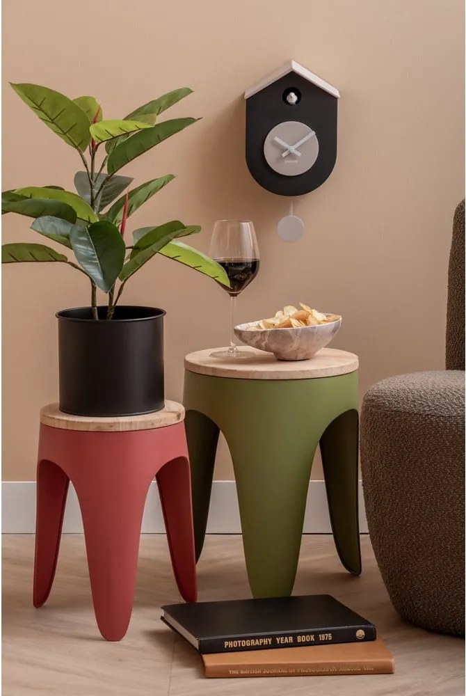 Set di sgabelli rossi/verdi in metallo 2 pz Double Funky – Leitmotiv