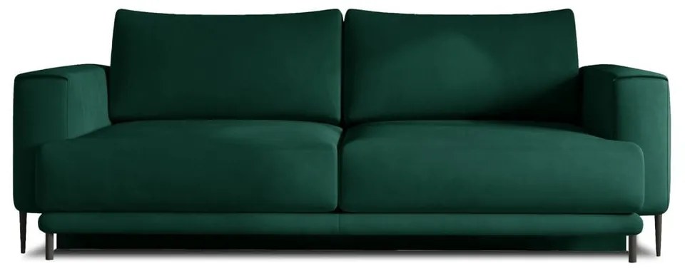 Divano verde allungabile/con contenitore e rivestimento in velluto 260 cm Dalia – ELTAP