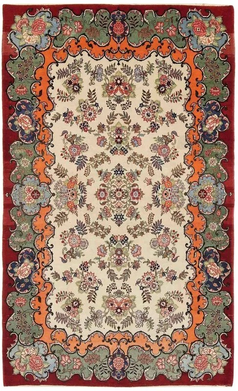 Kashan Tappeto persiano 210x140 Beige (Iran) Annodato A Mano