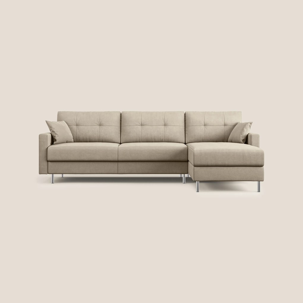Megan divano letto angolare in microfibra smacchiabile T11