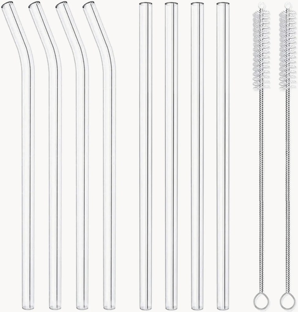 Set di 8 cannucce in vetro Terry