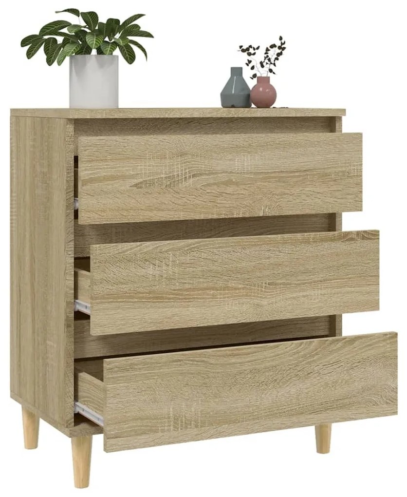 Credenza rovere sonoma 60x35x70 cm in legno multistrato