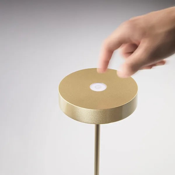 Lampada tavolo senza fili LED ricaricabile USB touch TAP Antracite 12x32 cm