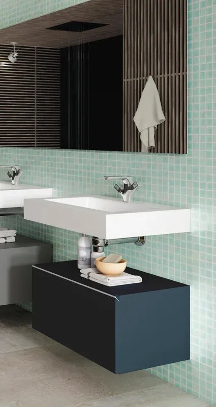 Mobile sottolavabo e lavabo Element per vasca centrale blu navy L 60 x P 46 cm