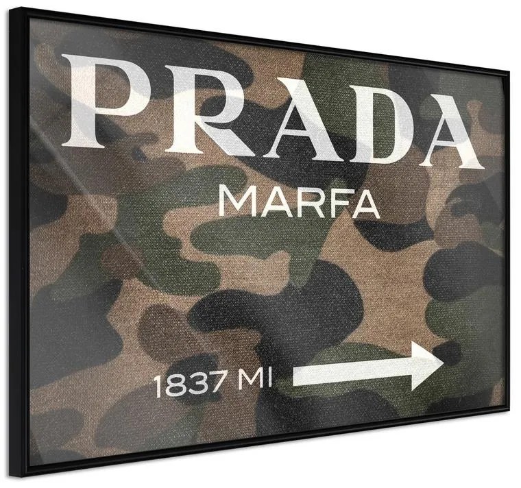 Poster Prada (Camo) Cornice Quadri Cornice nera, Larghezza x Altezza Home decor 60x40