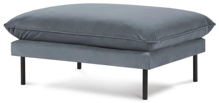 Pouf in velluto grigio, 100 x 80 cm Vienna - Cosmopolitan Design